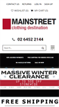 Mobile Screenshot of mainstreetclothing.com.au